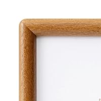 Feihorrm Fotolijst 13 x 18, voor 9 x 14 cm fotolijst met passe-partout of 13 x 18 cm lijst zonder passe-partout, handgemaakte massief eikenhouten fotolijst met gehard glas voor muur en tafelblad