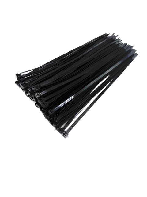 100 Pack Premium Cable Ties (Black, 762mm x 9mm) Self-Locking Nylon Zip Ties for Wire Management, Durable & UV Resistant – Ideal for Home, Office, Industrial & Garden Use
