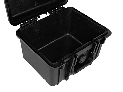 Monoprice Weatherproof/Shockproof Hard Case - Black Ip67 Level Dust And Water Protection Up To 1 Meter Depth With Customizable Foam, 10" X 9" X 7", 6.6 Liter #TOP5