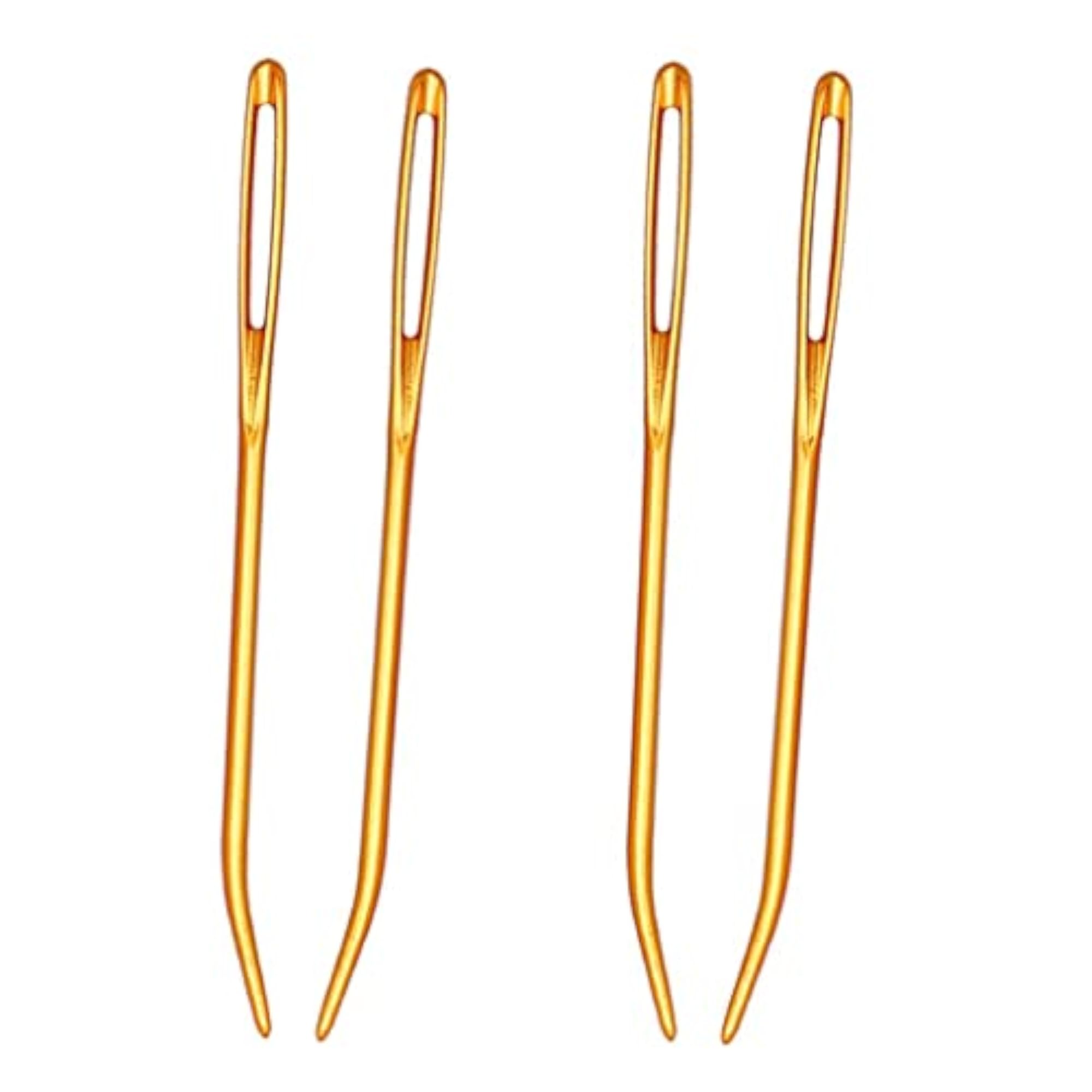 4pcs Aluminium Large-Eye Bent Tip Tapestry Needles