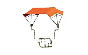 Orange Complete 3 Bow 48" Tractor Umbrella Buggy Top with Fender Mounts