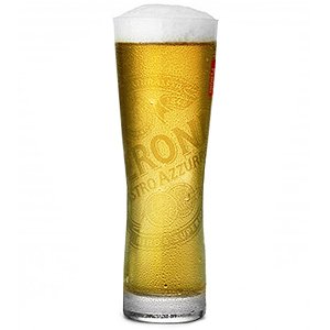 Peroni Nastro Azzurro Red Original Peroni Pint Glass Nucleated And Etched With Heavy Base (1 Glass)