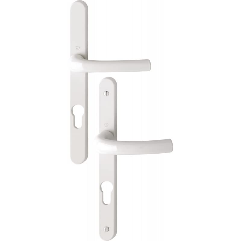 Poignée de porte sur plaque étroit blanc - Clé I - Carré 7 mm - Tokyo - Hoppe et cie