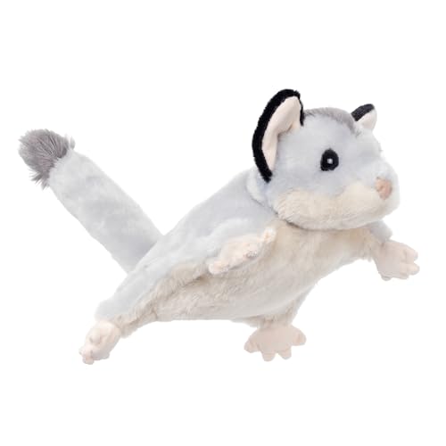 Zappi Co Écureuil volant en peluche, à tête courte, 22 cm de long, doux, collection d'animaux respectueux de l'environnement, pour nouveau-nés et...