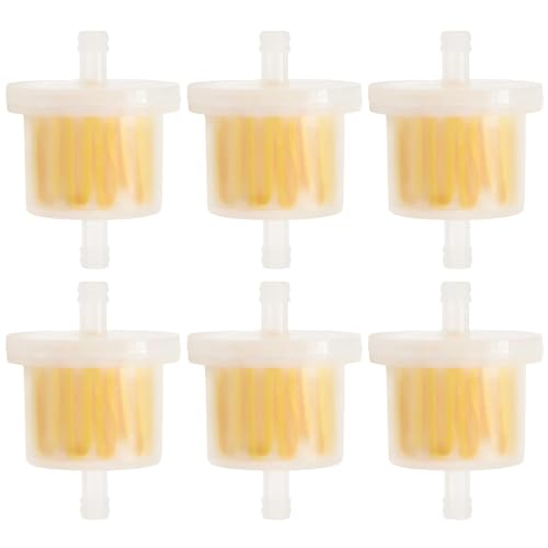 Image of Hoypeyfiy 6Pcs 1/4" Inline Fuel Filter, Gas Inline Fuel Filters, Replace for 6-8mm Motorbike Scooter Motorcycle