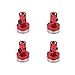 Produktbild Naliovker 4 StüCke Legierung Magnetische Stealth Unsichtbare KRper Post Mount Kontakt Shell Spalte für 1/10 Rc Drift Auto Hsp Sakura Redcat Rot