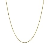 10K Gold Diamond Cut Rope 1.5MM - 4MM Gold Chain Necklace For Men And Women- 16-30, Lobster Clasp, Twist Braided Jewelry Gadget, Perfect For Pendants, 16-30 Inch… (18 1.5MM)