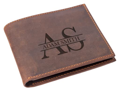 Personalized Leather Wallet, Custom Name Wallet, Fathers Day Gift, Army and Soldier Gift, Custom Engraved Wallet, Hunting Gift, Husband Gift