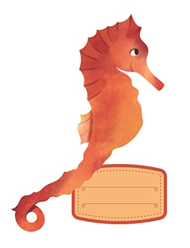 Wide-Ruled Composition Notebook: 100 pages I 7.44x9.69 inch I Watercolor Sea Horse (Watercolor Animal Composition Notebooks)