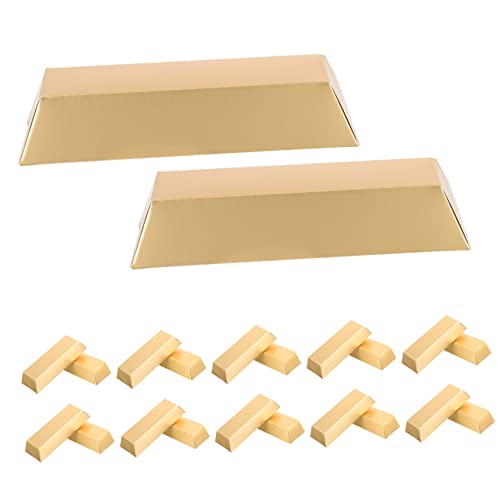 INOOMP 96 Peças Caixa De Presente Em Forma De Tijolo Dourado Guarnição De Metal Decoração Pirata Pap
