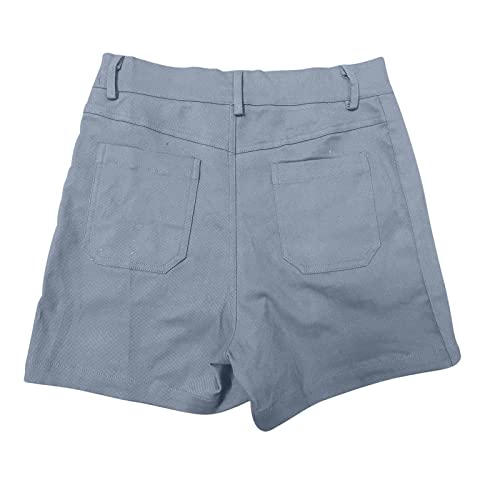 Deals Of The Day Womens Stretch Twill Shorts Womens Stretch Twill Shorts Plus Size Chino Bermuda Shorts Thin Waist Pull On Regular Fit Hiking Shorts Athletic Clothes With Pockets Light Blue Xx-Large #TOP3