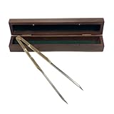 Schooner Bay Co. Polished Brass Chart Dividers with Rosewood Storage Box, 8 Inch Nautical Navigation Tool, Antique Vintage Style with Brass Inlay