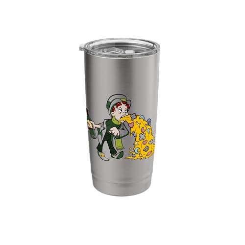 Un-lucky Leprechaun Puking | Funny St. Patrick's Day T-shirt Stainless Steel Insulated Tumbler