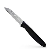 Giesser seit 1776 - Made in Germany - Gemüsemesser schwarz, Klinge 8 cm, rutschfest, kleines Küchenmesser spülmaschinenfest, rostfrei