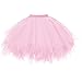 Produktbild DresseverBrand Damen Petticoat 50er Rockabilly Jahre Retro Tutu Ballet Tüllrock Cosplay Crinoline Rosa XX-Large