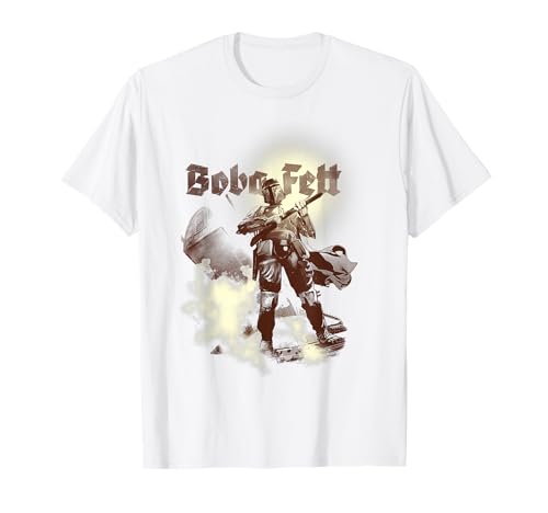 T-shirt Star Wars Boba Fett imprimé résistant au lavage sans décoloration