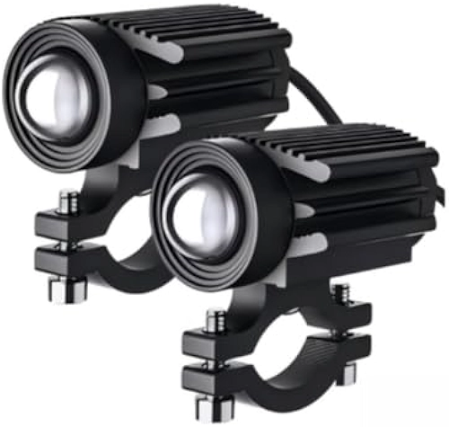 Farol de Milha para Moto,Par de Farol de Miha Led Motocicleta Potencia 10000 Lumes Luz Alta E Baixa para Moto Carro(Luz de talão único)