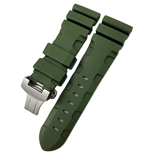 Bracelet montre caoutchouc étanche et résistant pour Panerai Submersible