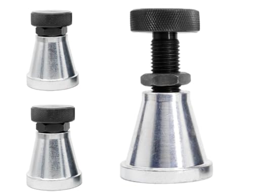 Image of Adjustable Screw Jack Post,Size Range 2.63 inch-3.93 inch,5 Tons Capacity (2PCS) | Adjust from 2.63 inch to 3.93 inch for precise leveling. 54# steel for heavy-duty milling, drilling, and die processing machines.