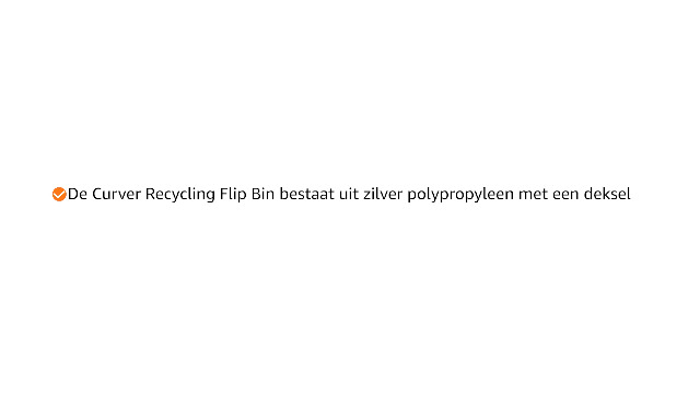 Curver Multifunctionele afvalbak Flip 25L grijs, plastic, zwart/zilver, 26x34x47