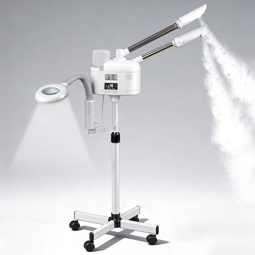 Image of Professional 3 in 1 Facial Steamer for Face Deep Cleaning Ozone Face Steamer with 5X Magnifying Lamp Hot Mist Function for Salon Spa Home Beauty Equipment