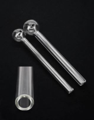 6 Inch Glass Oil Burner Pipe (Pack of 2)