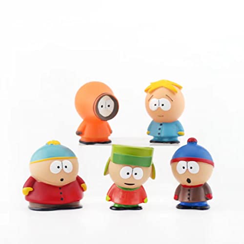 Rmisodo South North Park Figure Set - 5 Piece Doll Collection Of Eric, Stan, Kyle, Kenny, And Butters, 2.3In Anime Toys For Decoration And Collecting, Intricately Designed Pvc Material #TOP18