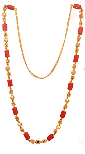 Image of Radha's Creations jewellery GSB mangalorean chain for women one gram gold