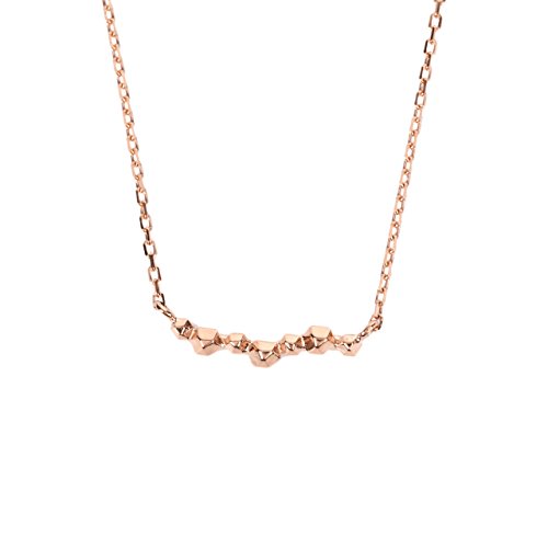 [DEVAS] 18金ネックレス レディース ピンクゴールド k18 ネックレス 18金 18k バーネックレス 凸凹 18金ネックレスレディース