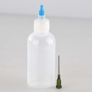 Luer Lock Bottles Needle Tip Plastic Applicator Squeeze 30ml/50ml Stainless Steel Blunt Tip 14 GA (30ml with needle)