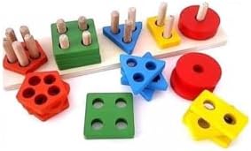 hyd Geometrik Şekiller Bul Tak Yerleştirme Koordinasyon Renk Algı Eğitici Ahşap Oyuncak - Görsel 2