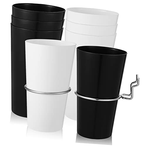 Garneck Pegboard Cups Accessory Set 4 Black 4 White Craft Organizers and Storage