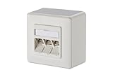 Metz Connect Netzwerkdose Aufputz CAT 6a 3 Port Reinweiß