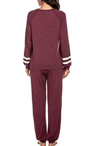 Image of Ekouaer Sweatsuits Womens Loungewear Set Tracksuit Long Sleeve Pajamas Set with Pockets 2 Piece Outfits Lounge Sets