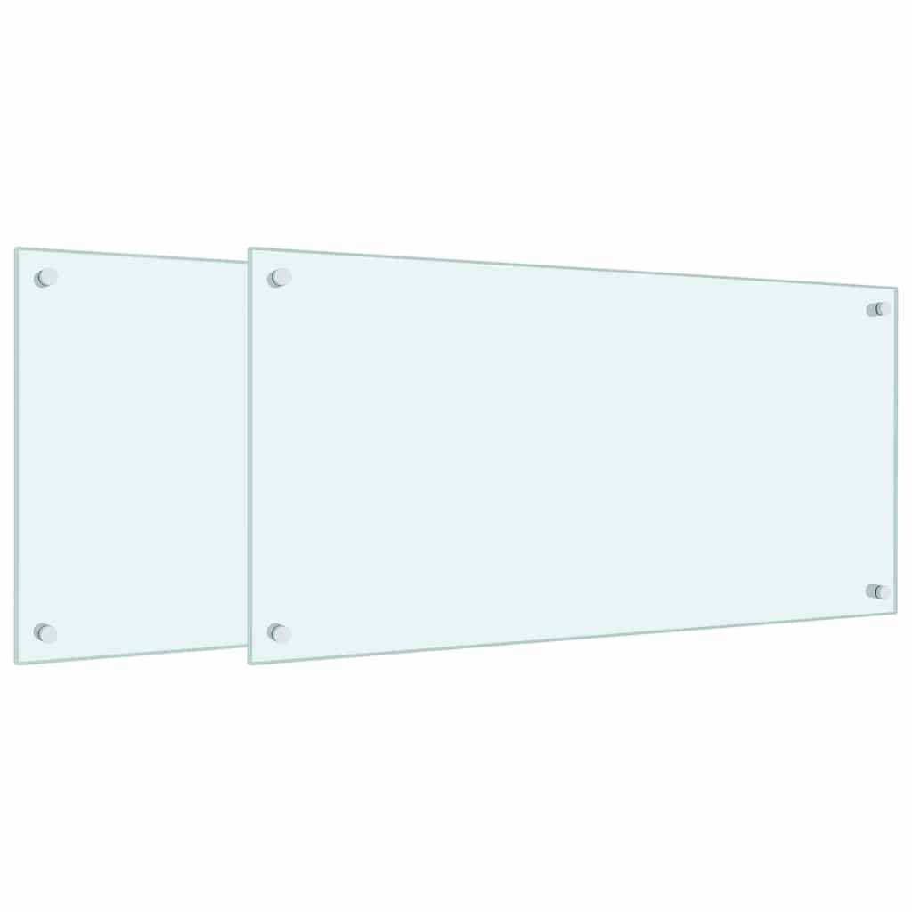 Generisch Küchenrückwände 2 STK. Weiß 80x40 cm Hartglas,Heim Garten,Küche Esszimmer,Küchenhelfer -utensilien-3315786