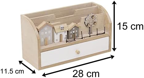 Shabby Chic Wooden House Family Tree Letter Rack | Wooden Letter Rack Letter Holder | Letter Storage Letter Rack Organiser