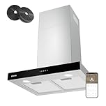 Ciarra Hotte Aspirante 60cm A+++ 650 m³/h, 4 Vitesses & Boost, Silencieuse, Commande Tactile & WiFi, Éclairage LED Réglable – Inox – CBCS6102