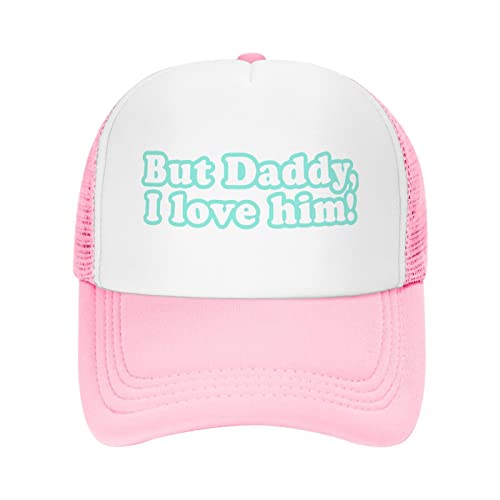 But Daddy I Love Him Trucker Hat Adjustable Cap For Adults Unisex Classic Hats Fishing Caps Pink #TOP4