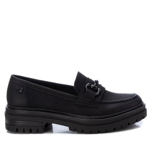 REFRESH - Mocasines Mujer Negro - Calzado Cómodo y Versátil - Moda Casual - Modelo 17142201 (Talla 39)