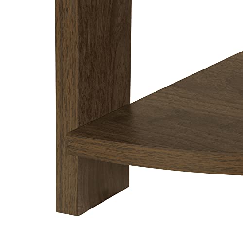 Monarch Specialties I 2464 Bookshelf, Bookcase, Etagere, Corner, 5 Tier, 72" H, Office, Bedroom, Laminate, Walnut, Contemporary, Modern #TOP5