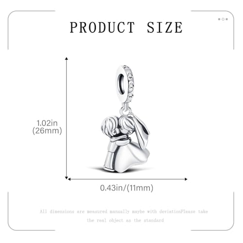 Wedding Gifts - Charm for Bracelets&Necklace Gifts - Wedding Gift for Couples 2025, Bride, Future Mr and Mrs - Bridal Shower Bride Charm Gift Ideas for Her, Married Couple, Newlywed - Charm for Pandora Bracelets 20254