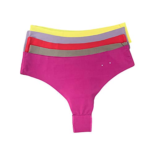 Kit 5 Calcinhas Fristyle Em Microfibra Lisa Sem Costura Corte A Laser Adulto Tamanho:M