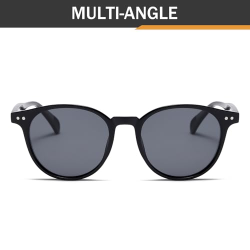 Polarized Retro Round Sunglasses Men Women Tinted Mirror Lens Round Sunshade 90s Style Glasses4