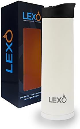 LEXO Temperature Regulating Smart Travel Mug 16 oz. - Powder White - Slide Seal Lid