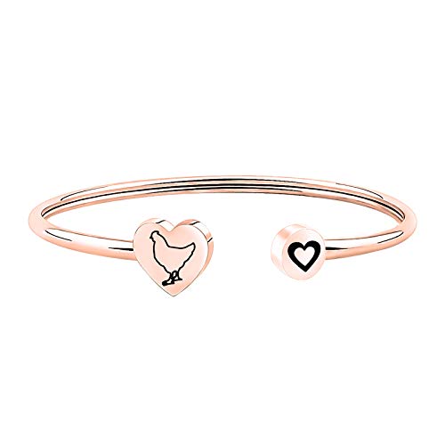 Pet Lover Poultry Lover Gift: Chicken Charm Bracelet