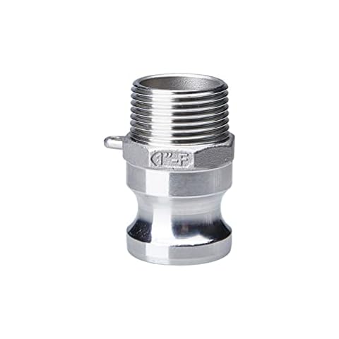 Jiaojiao F Type Camlock 1/2" 3/4" 1" 1-1/4" 1-1/2" BSPT Male Thread 304 Stainless Steel Cam Lock Fitting Adapter For Homebrew (Thread Specification : 3/4") Cover