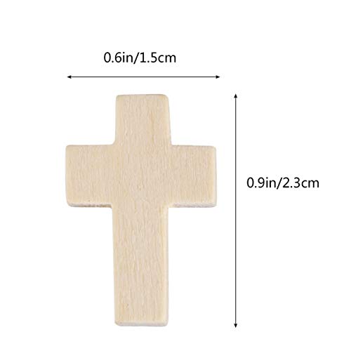 Magiclulu 50Pcs Wooden Blank Cross Pendant Unfinished Mini Wooden Cross Wooden Small Unpainted Cross Pendant Diy Jewelry Crafts Projects #TOP3