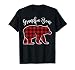 Grandpa Bear Pajama Red Buffalo Xmas Funny Family Christmas T-Shirt