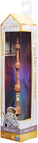 Official Wizarding World, Authentic 12-inch Spellbinding Albus Dumbledore Wand with Collectible Spell Card Kids Harry Potter Fancy Dress Role Play Toys for Ages 6 and up