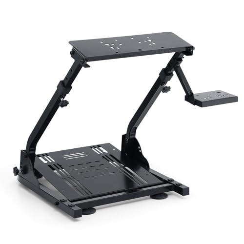 Artiss Racing Simulator Stand Foldable Racing Wheel Stand for Logitech Thrustmaster and G29 G923 Pro Carbon Steel Adjustable Racing Cockpit